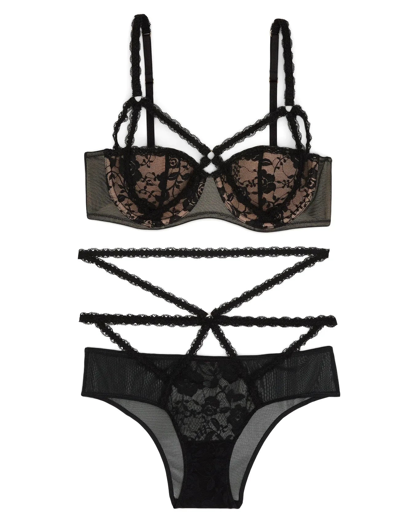 Adore Me Brigitte Contour Balconette in color Jet Black and shape balconette