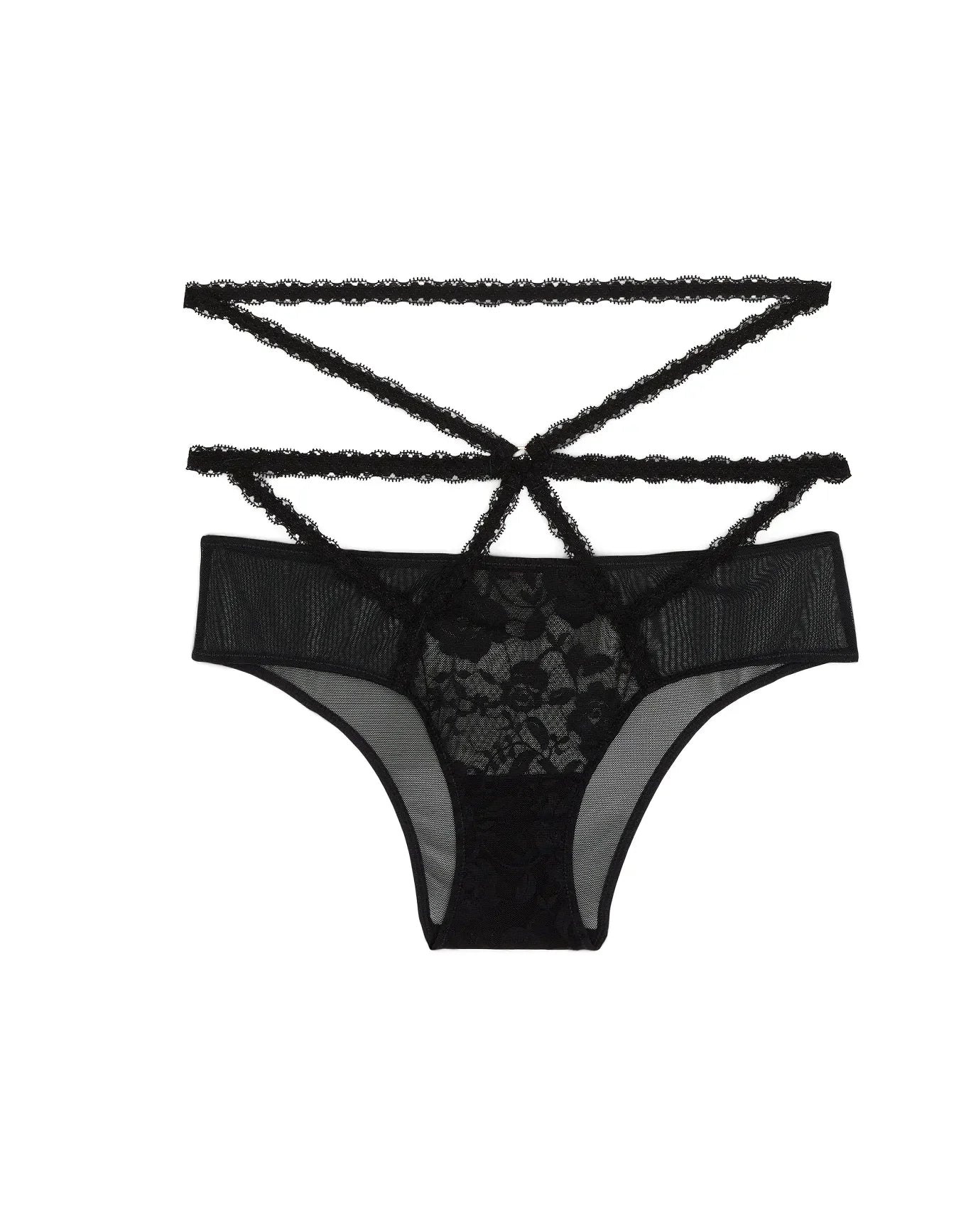Adore Me Brigitte Cheeky Panty in color Jet Black and shape cheeky