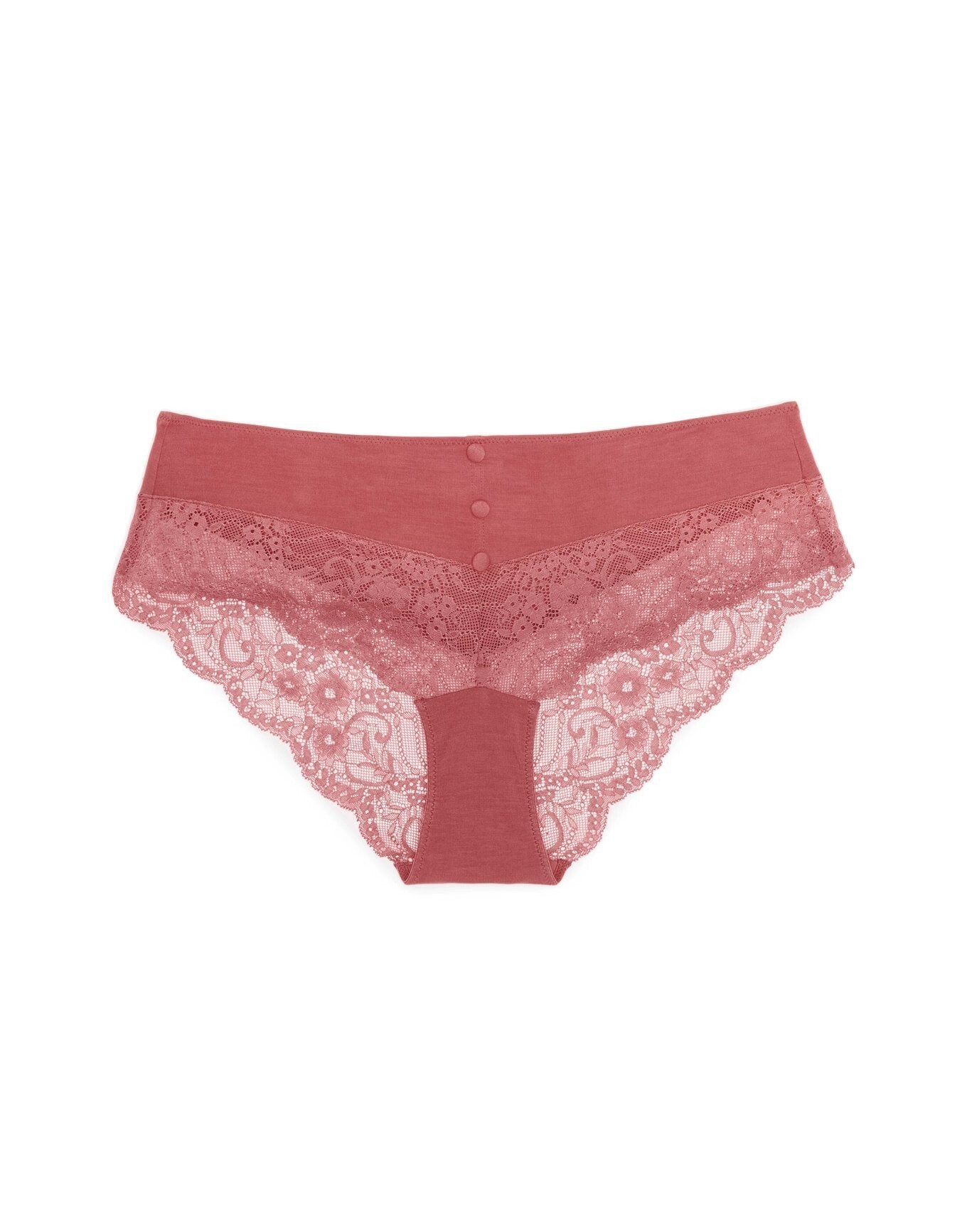 Adore Me Anja Hipster Panty in color Withered Rose and shape hipster