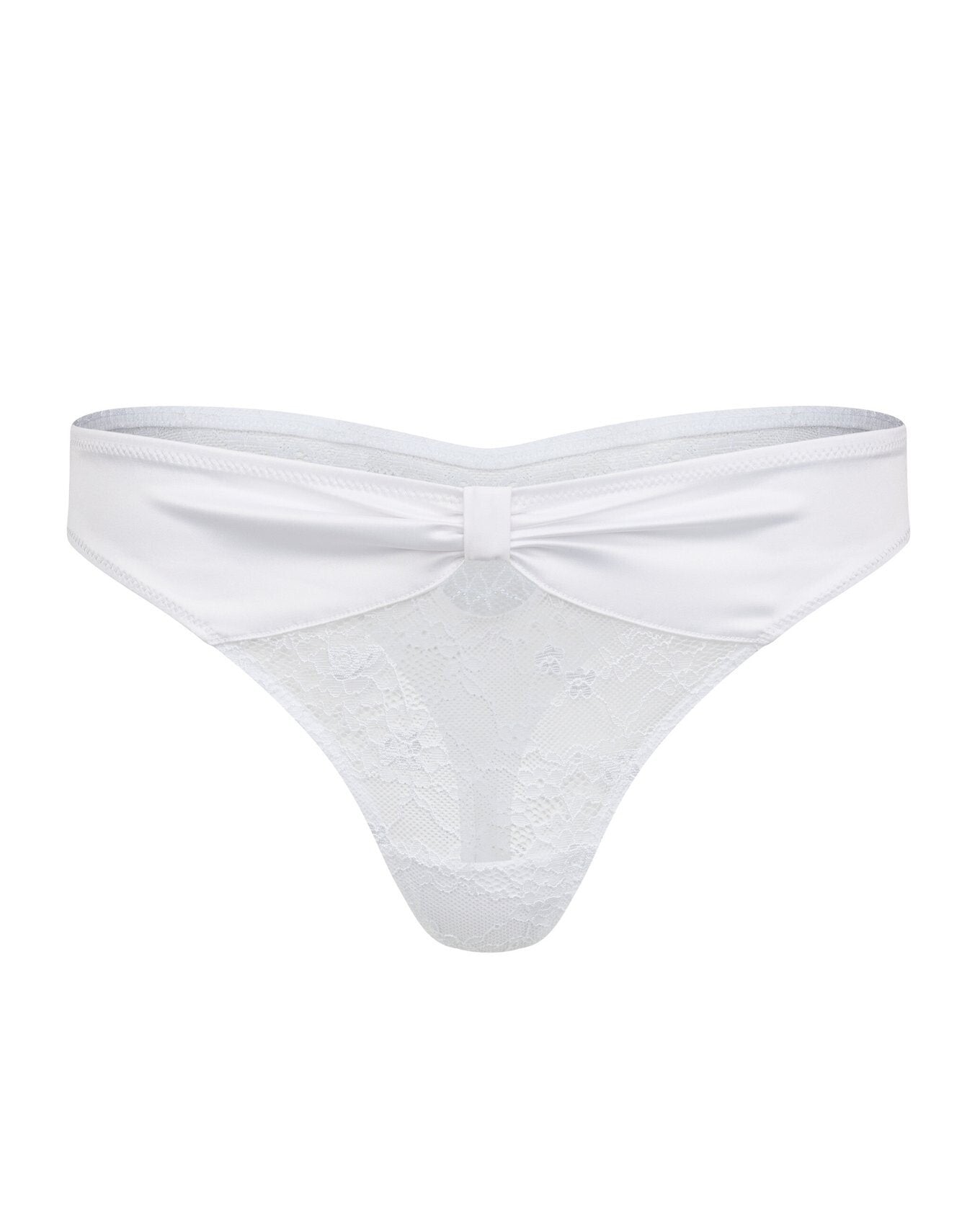 Adore Me Eira Thong Panty in color Bright White and shape thong