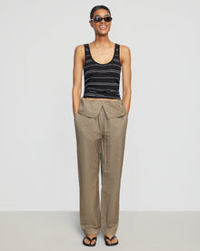 Simone | Arden Drawstring Foldover Pant in Size Small