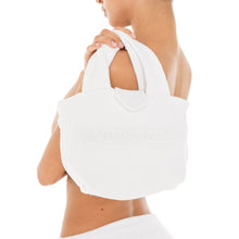 Are You Am I - Tiny Terry Tote **white
