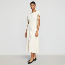 Ayumi Gathered-Shoulder Dress | Cream