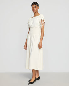 Simone | Ayumi Gathered-Shoulder Dress in Size Small