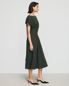 Bianca | Ayumi Gathered-Shoulder Dress in Size Small