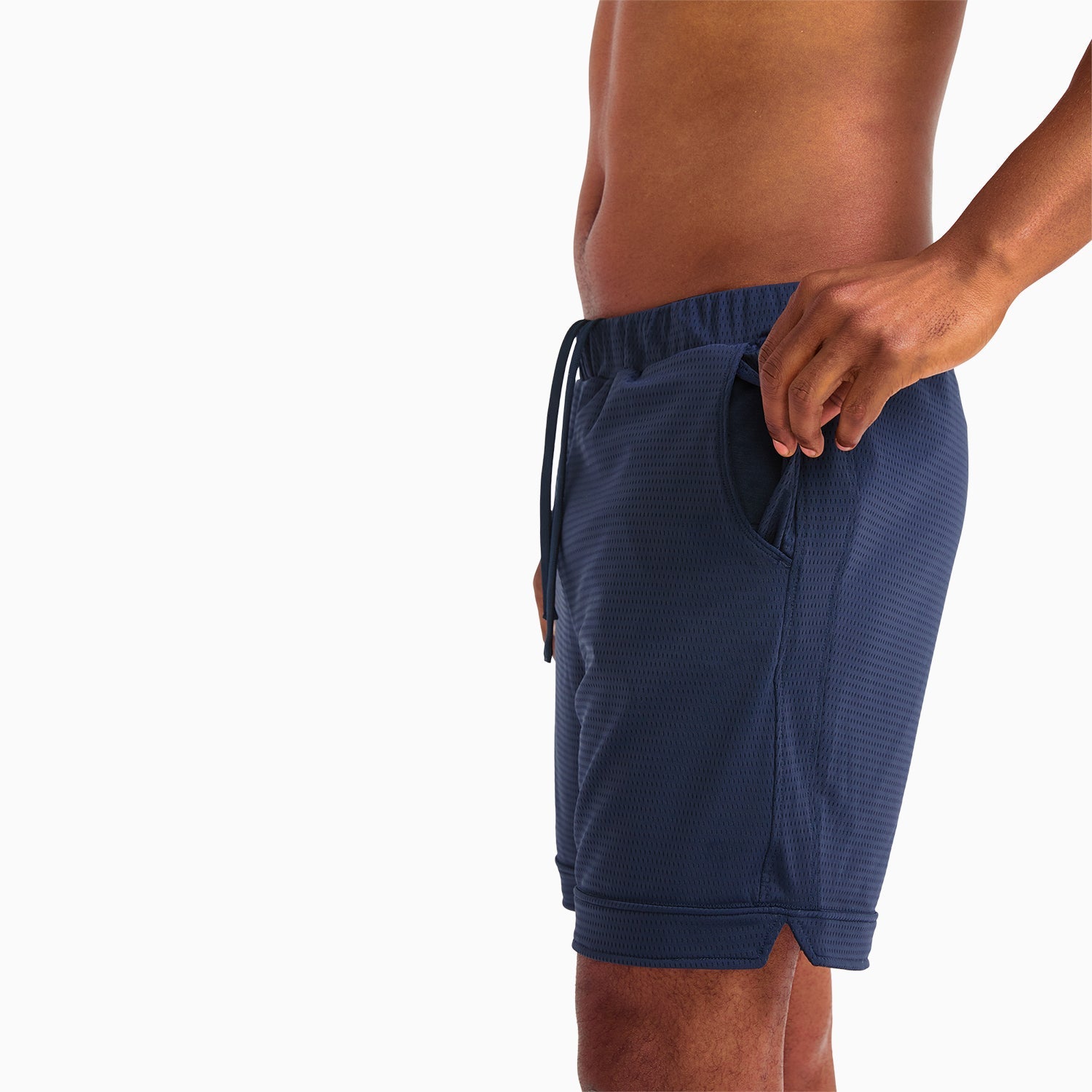 Breathable Mesh Lounge Shorts with Modal Lining | Navy