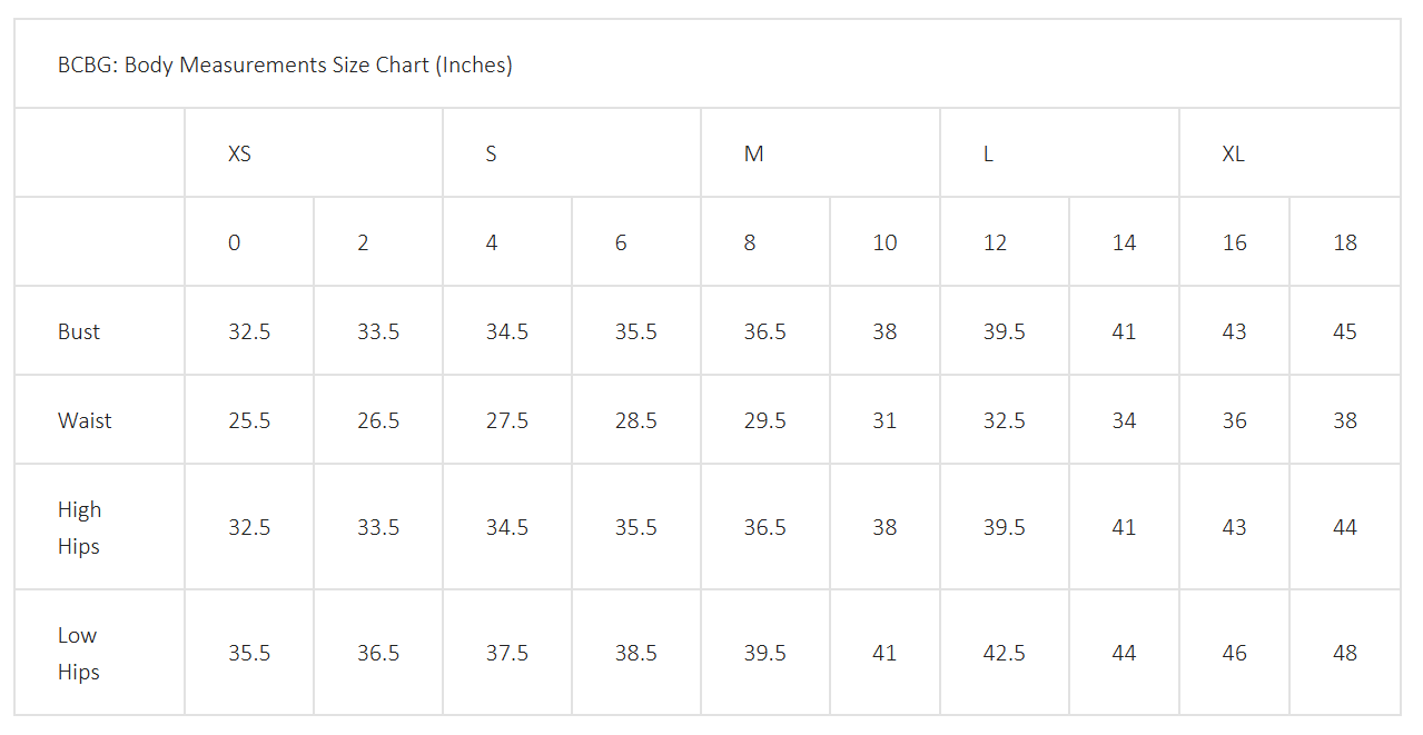 Product size guide