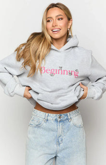 Beginning Marl Koala Bubble Hoodie | Grey