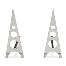 berlin andirons nickel - front view