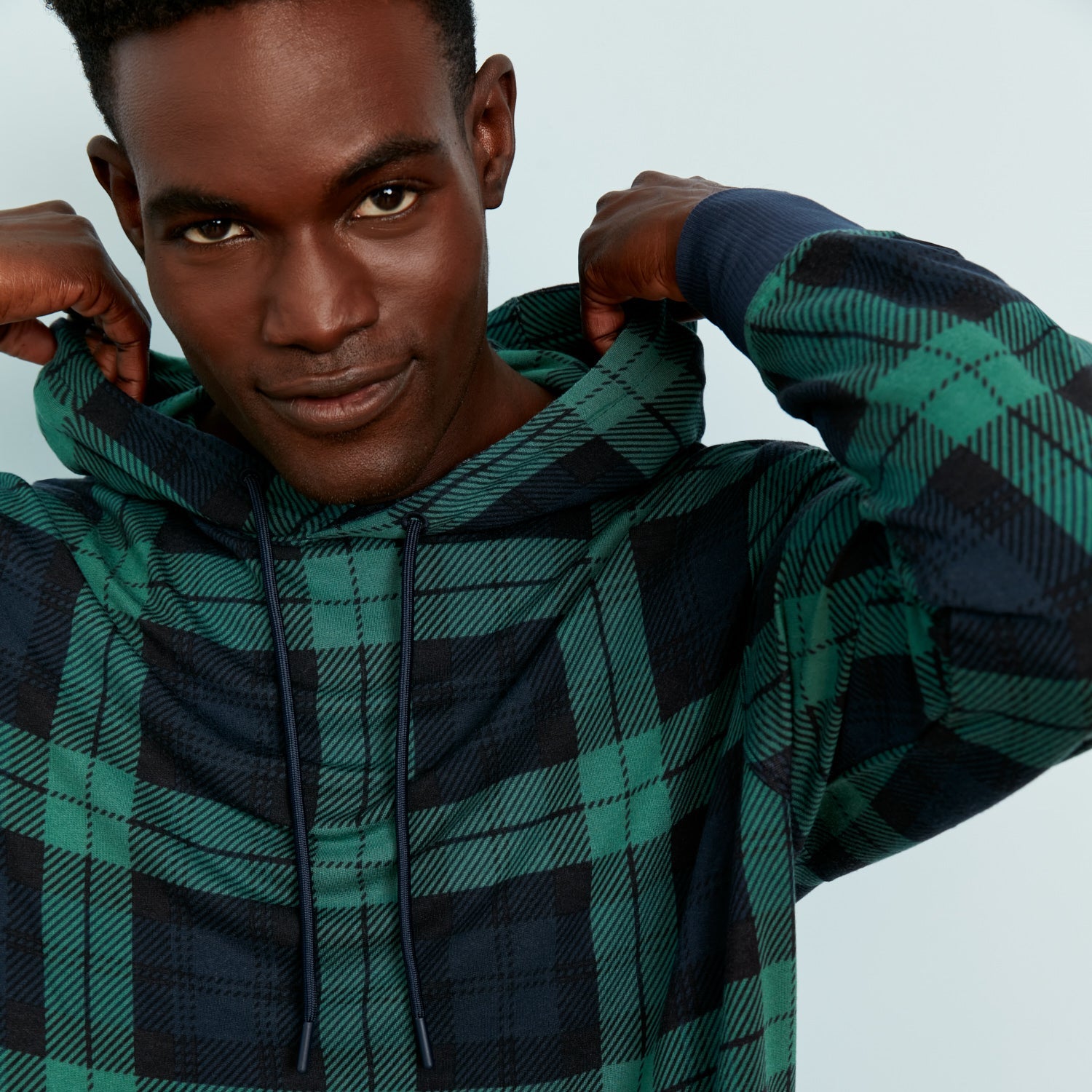 Modal French Terry House Hoodie | Black Watch/Navy