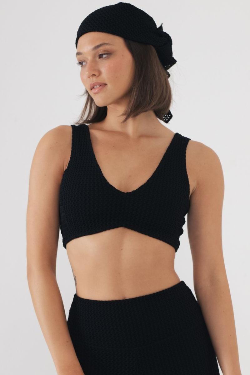 Scarf | Black Crochet