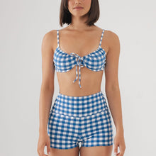 Micro Bike Short | Blue Gingham