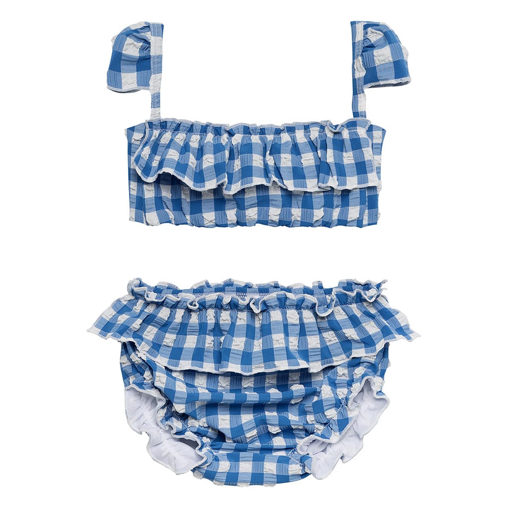 Mini Cabana Bikini Set | Blue Gingham