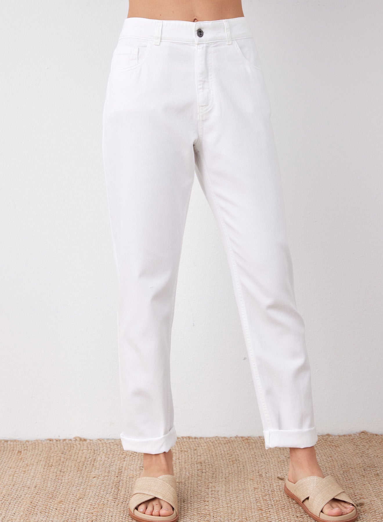 Brooklyn | Classic Rolled Jean | White