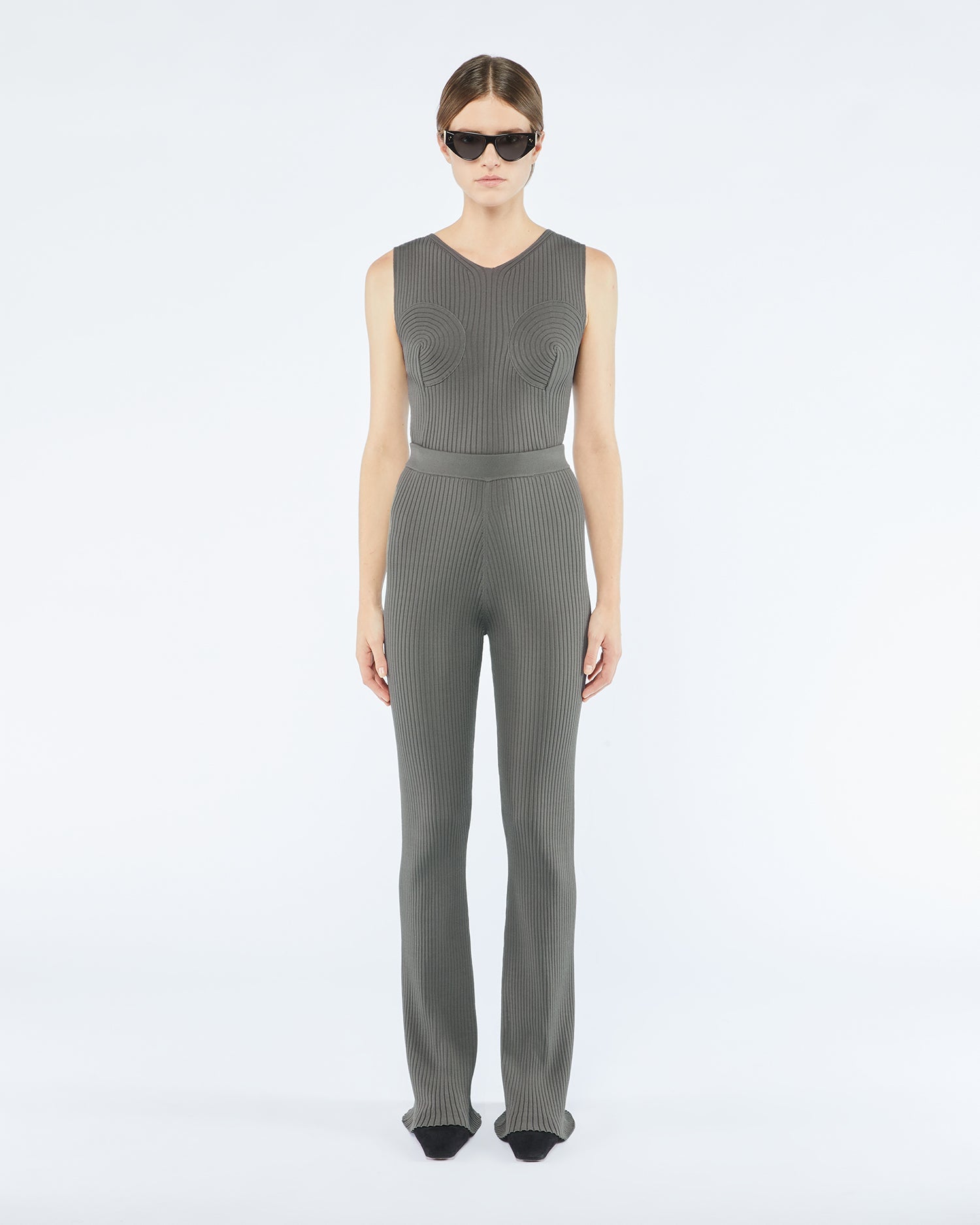 Alea Ribbed Pants | Asphalt