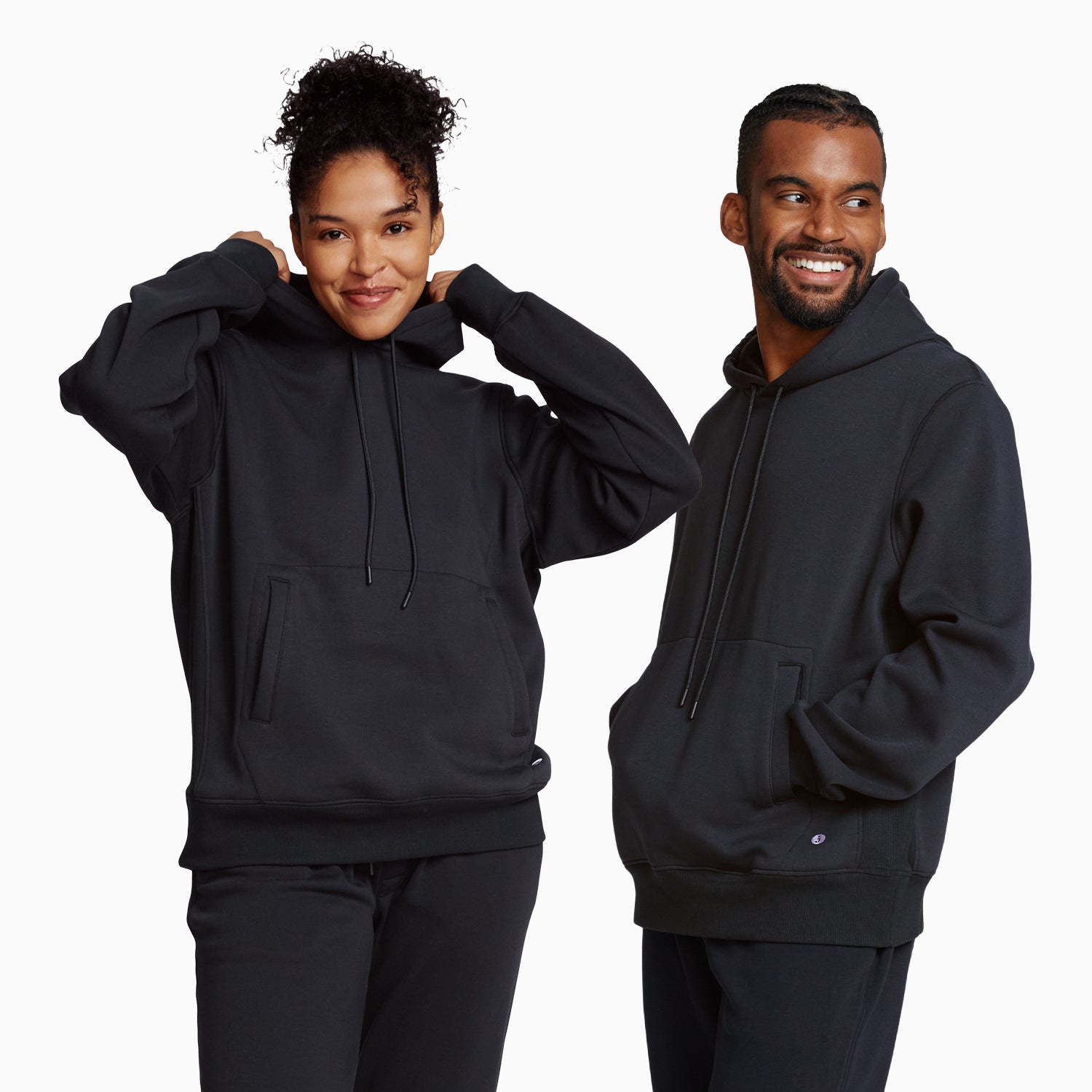 Chilluxe Brushed Fleece Hoodie | Black