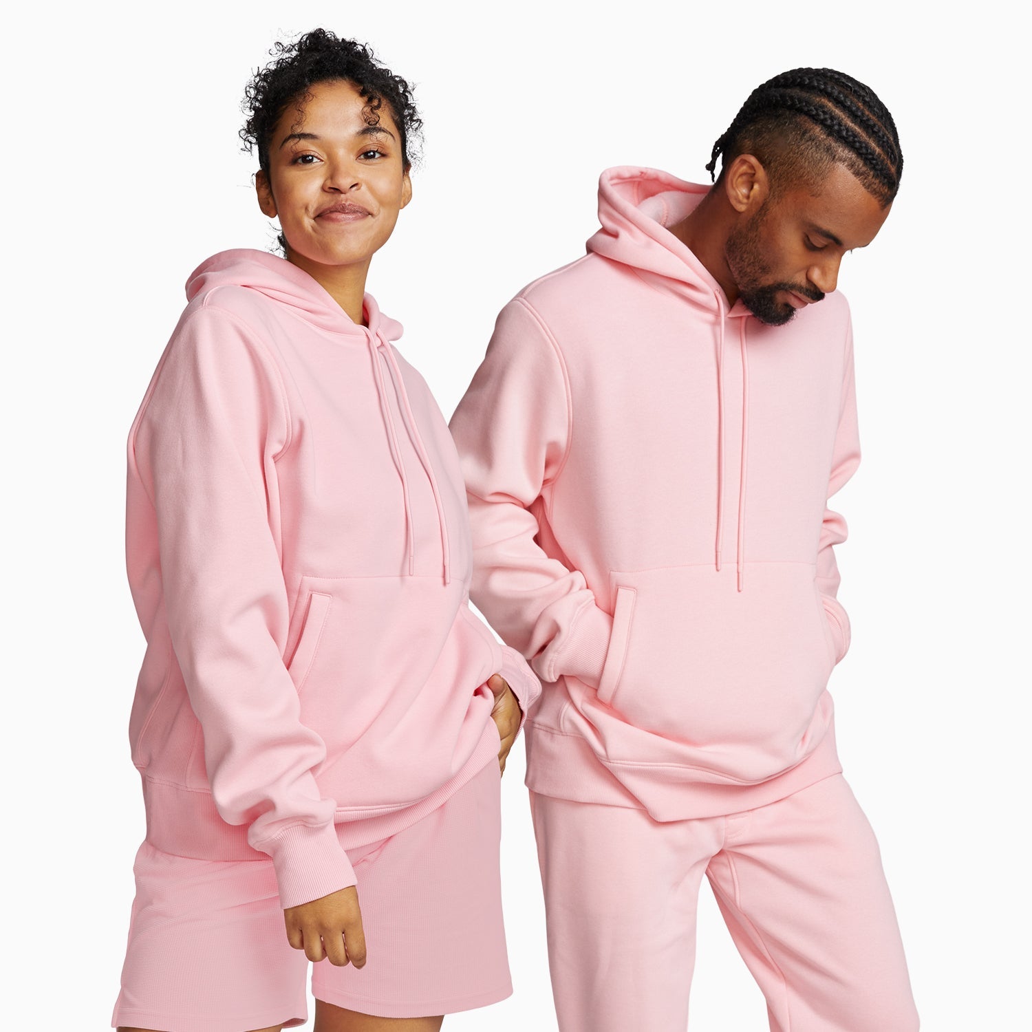 Heavyweight Recycled Fleece Hoodie | Flamingo