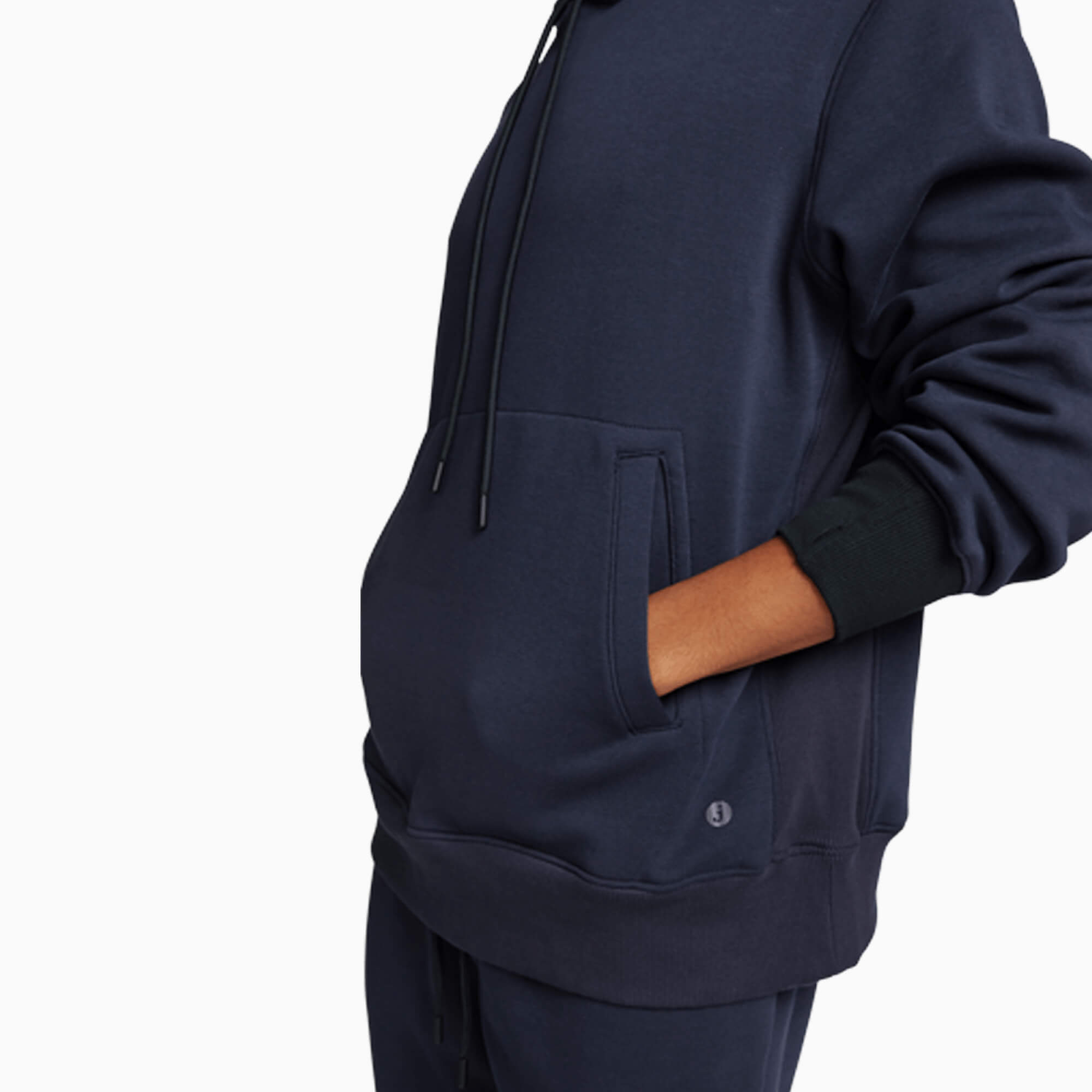 Heavyweight Recycled Fleece Hoodie | Navy/Black