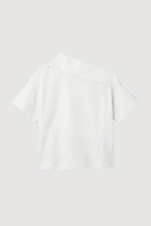 Karolina | Chiyori Off-Shoulder Placket Blouse in Size Extra Small - Flat