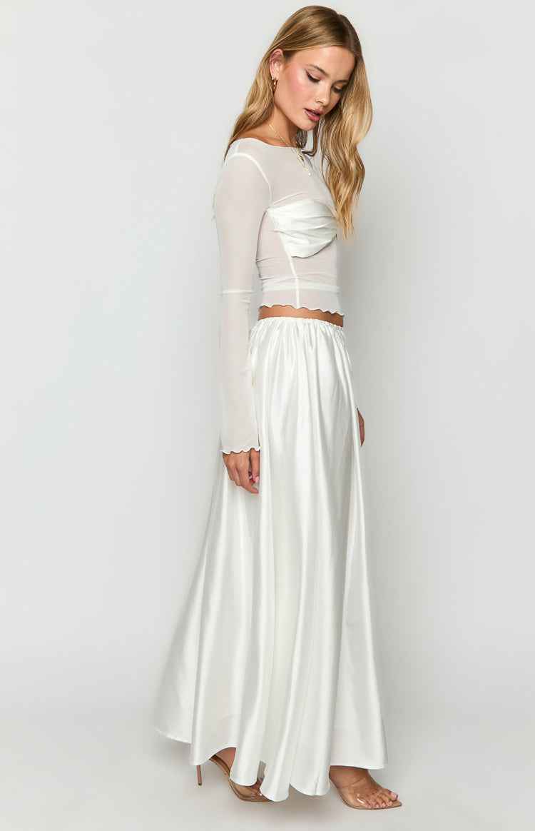 Clementine Maxi Skirt | White