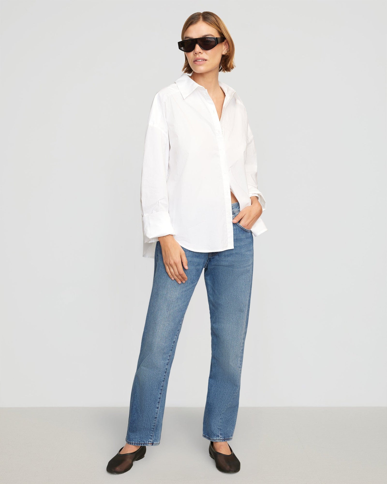 Joanna | Cleo Oversized Split-Back Shirt in Size Small