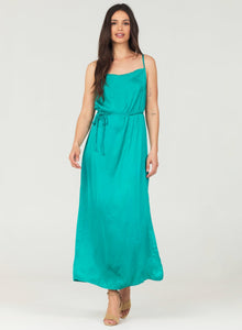 Cowl Neck Maxi Dress | Tropical Teal