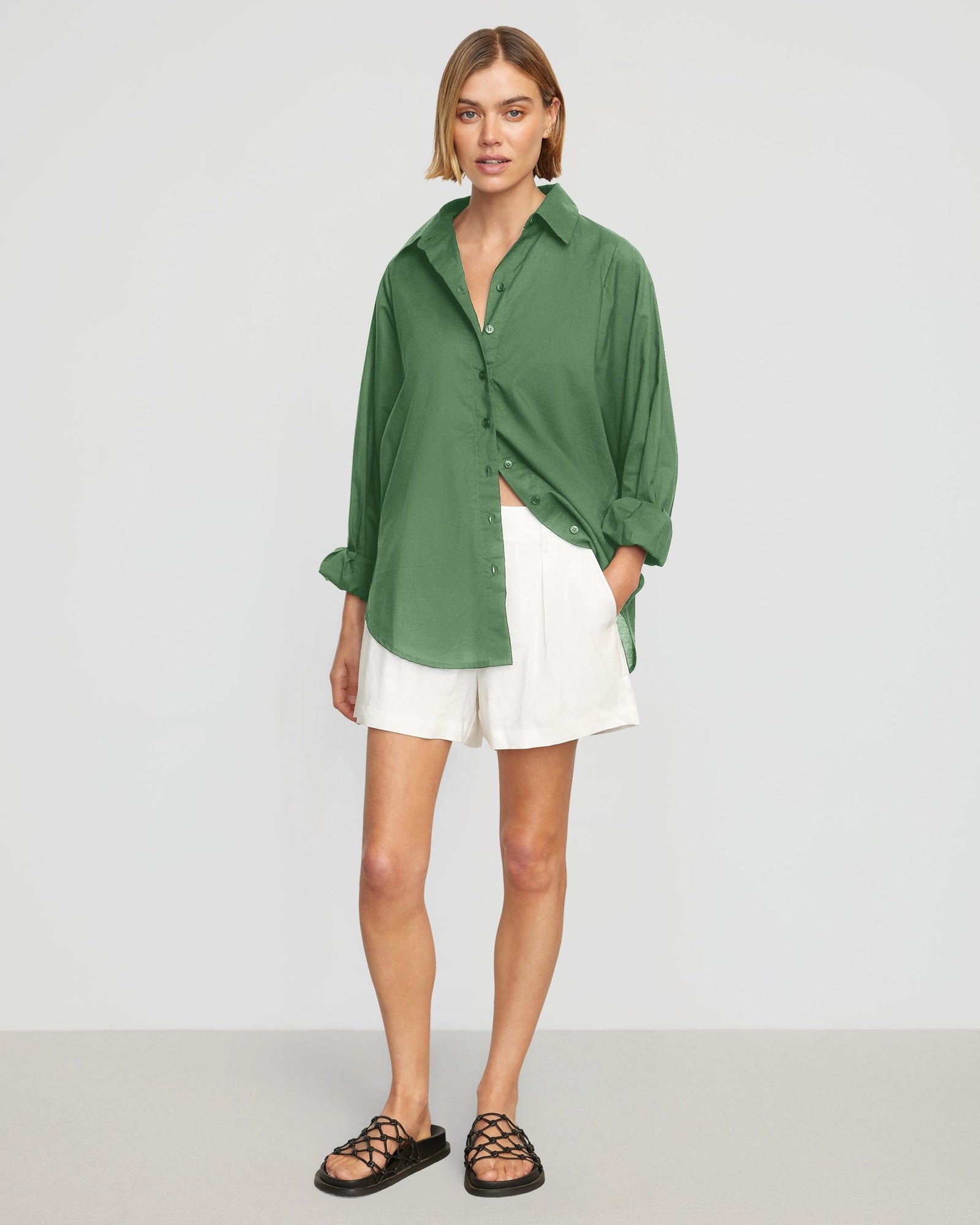 Joanna | Dakota Oversized Organic Cotton Shirt in Size Small