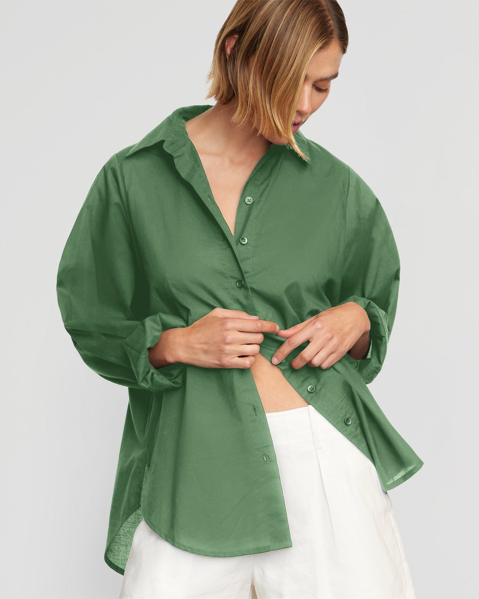 Joanna | Dakota Oversized Organic Cotton Shirt in Size Small