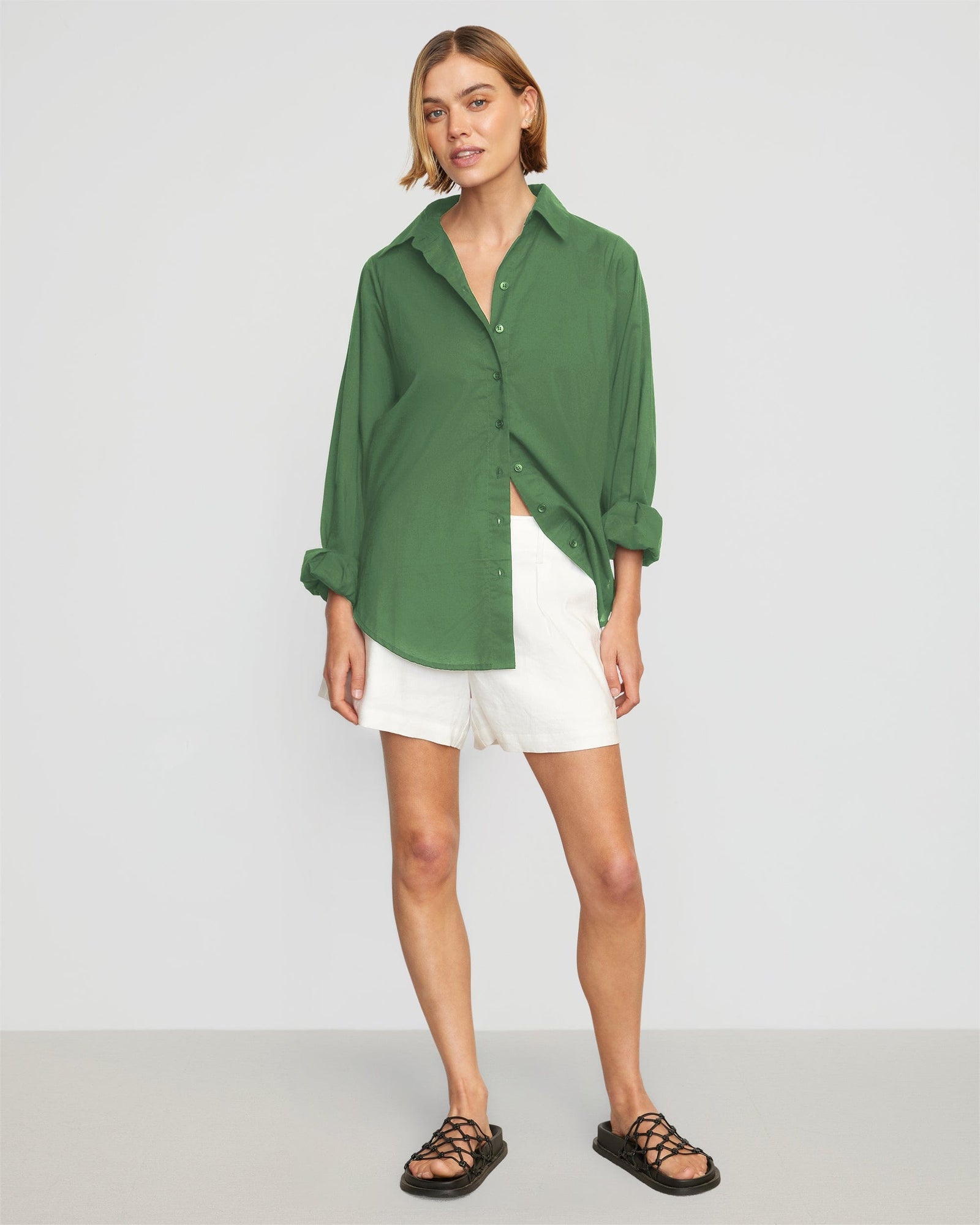 Joanna | Dakota Oversized Organic Cotton Shirt in Size Small