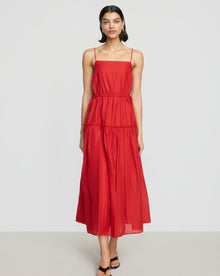 Bianca | Dalia Tie-Waist Tiered Dress in Size Small