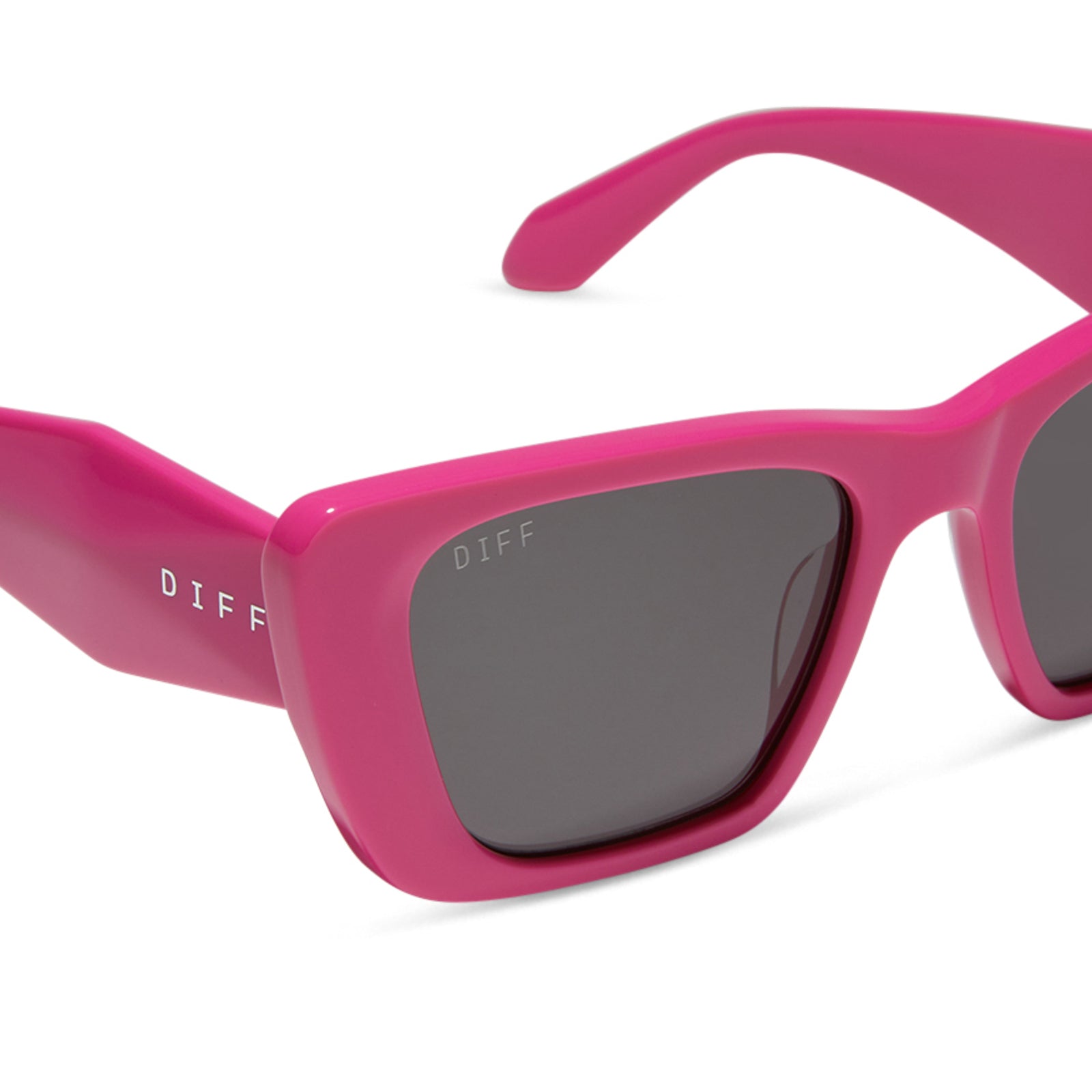 Womens | Aura Sunglasses | Bright Pink | Grey Polarized Lenses
