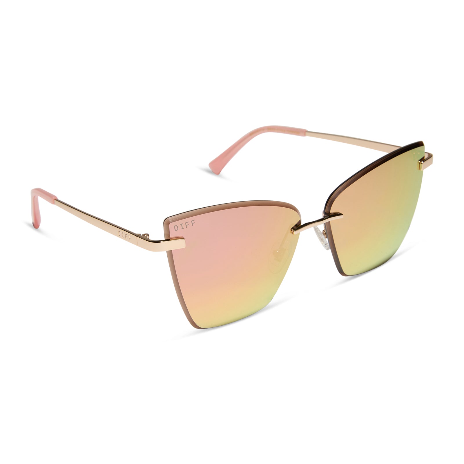 Womens | Becky V Sunglasses | Gold | Peach Lenses