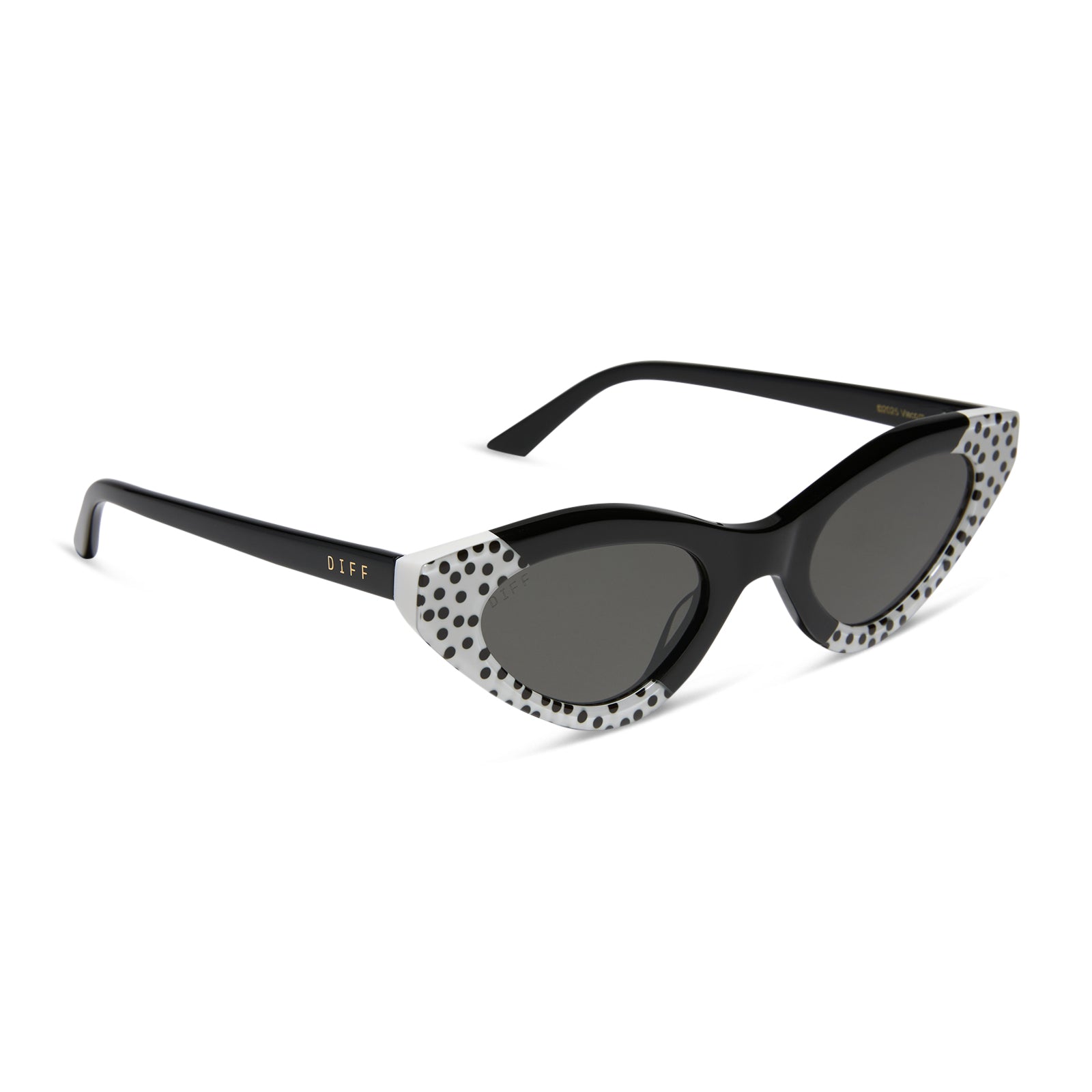Womens | Emily Sunglasses | Midnight Polka Dot | Chic Grey Lenses