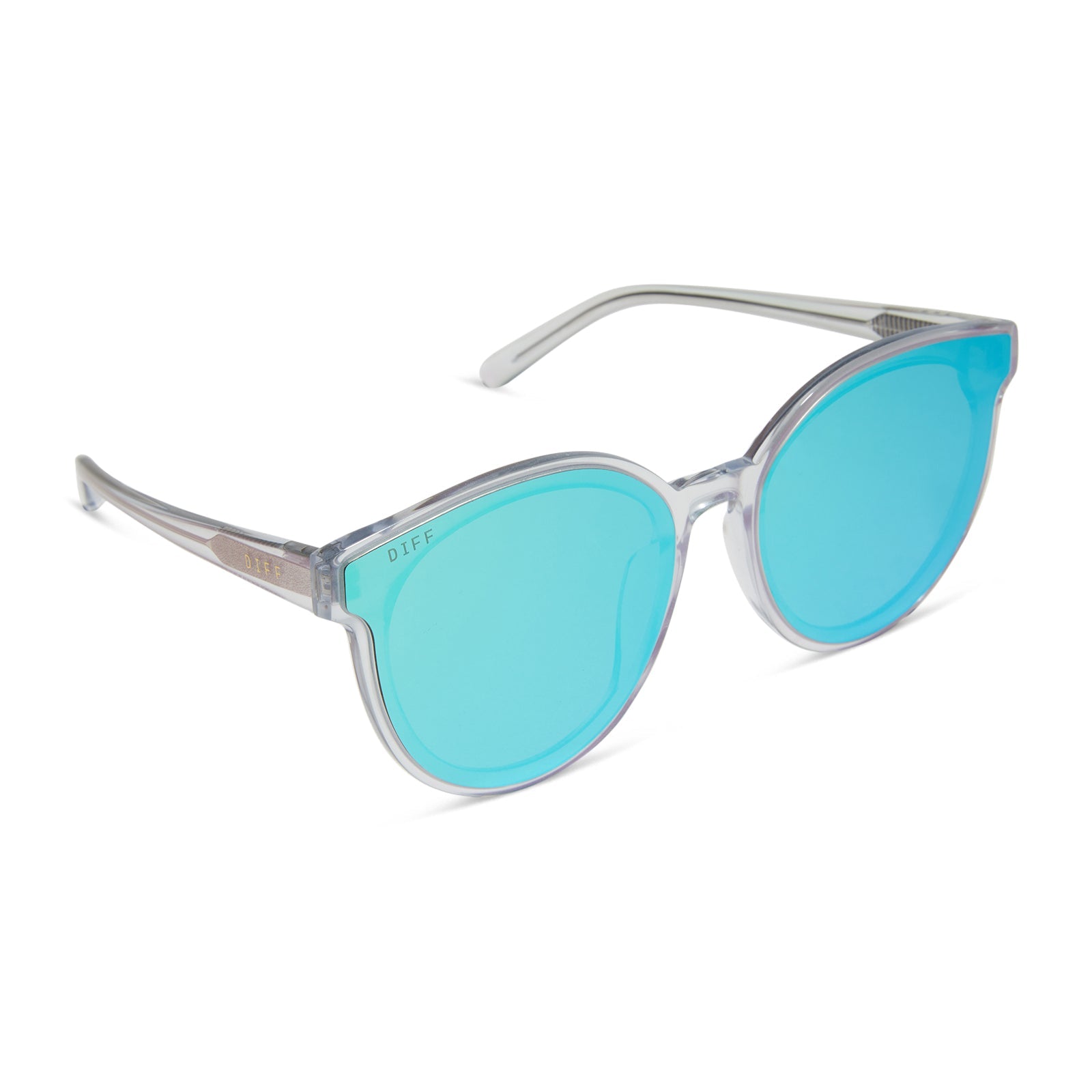 Womens | Gemma Sunglasses | Opalescent Turquoise | Turquoise Ice Lenses