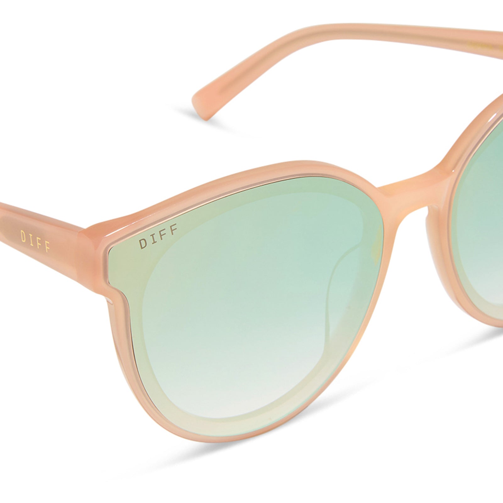 Womens | Gemma Sunglasses | Peach | Cool Matcha Gradient Lenses