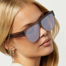 Womens | Georgie Sunglasses | Black Smoke | Vintage Rose Crystal Ombre/Mauve/Silver Flash Lenses