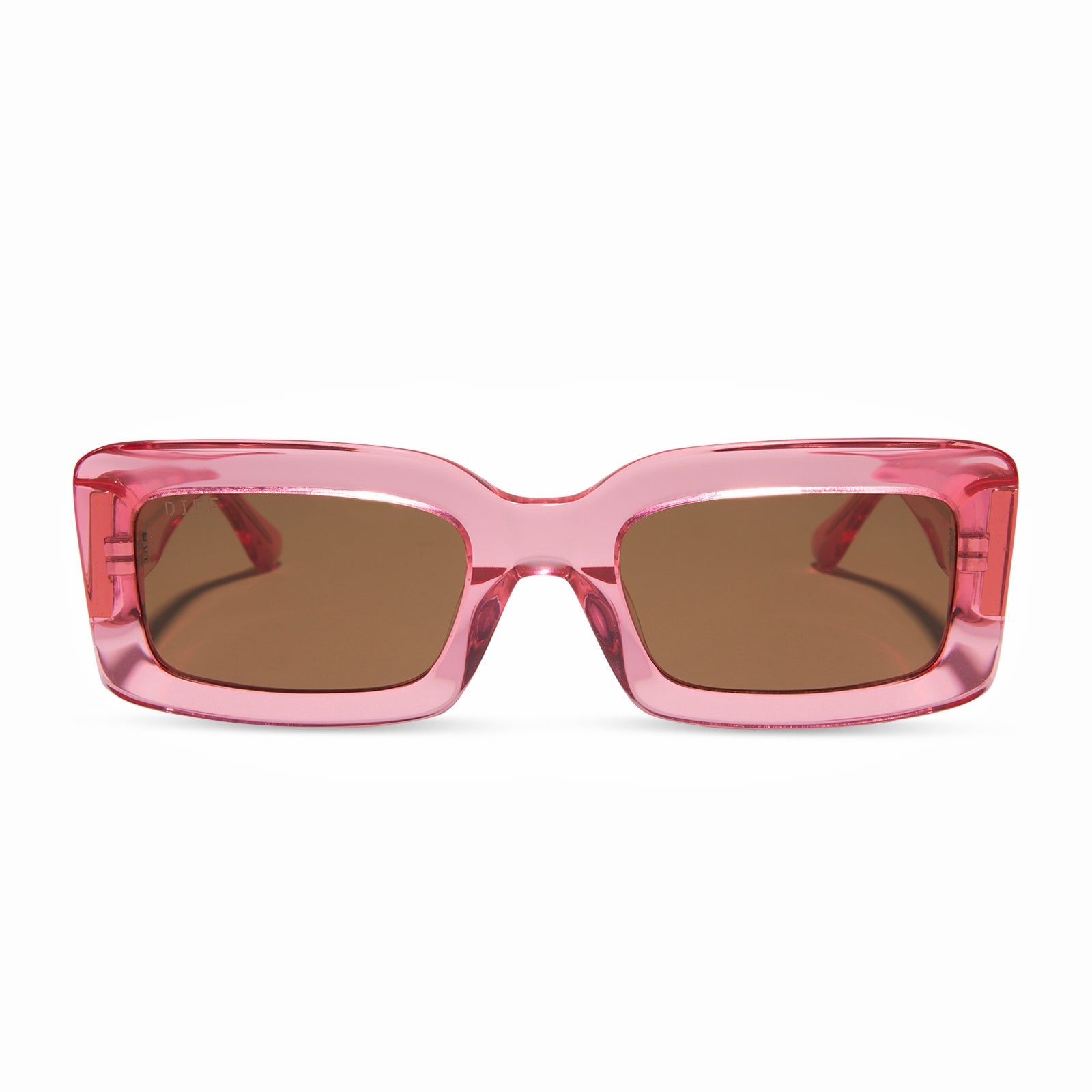 Womens | Indy Sunglasses | Candy Pink Crystal | Brown Lenses