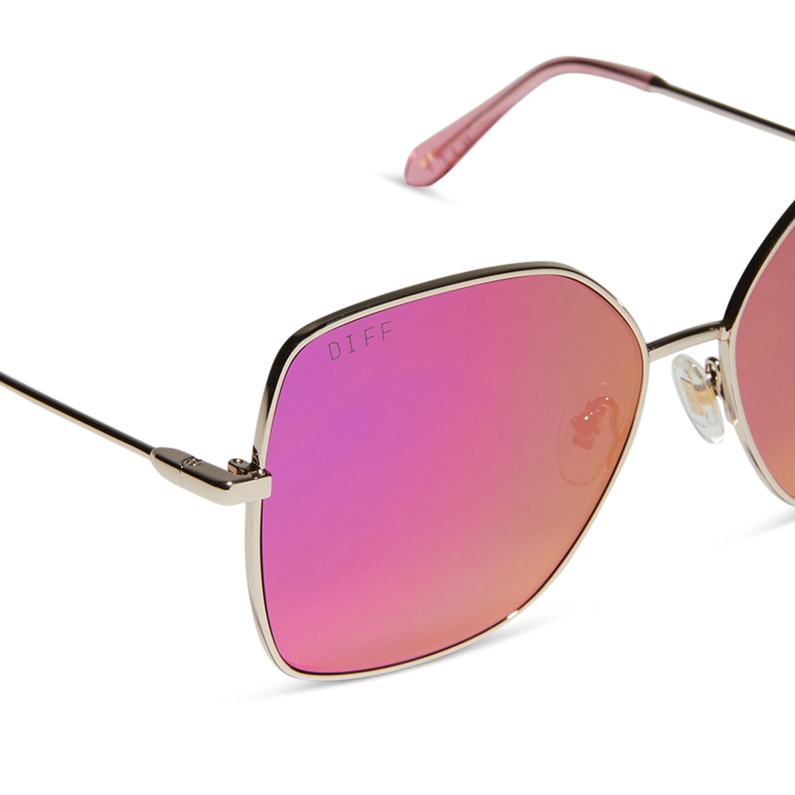 Womens | Iris Sunglasses | Gold | Pink Rush Lenses