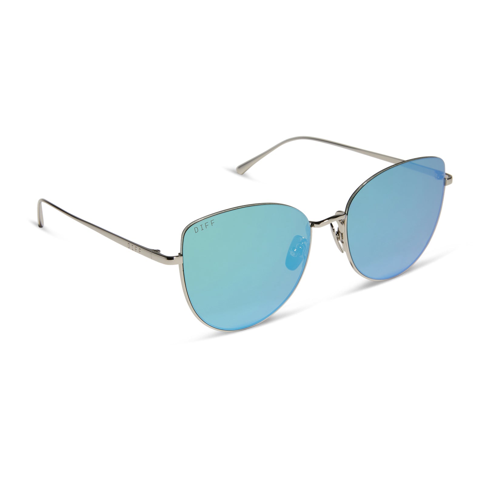 Womens | Kinsley Sunglasses | Silver | Aquatic Awe Lenses