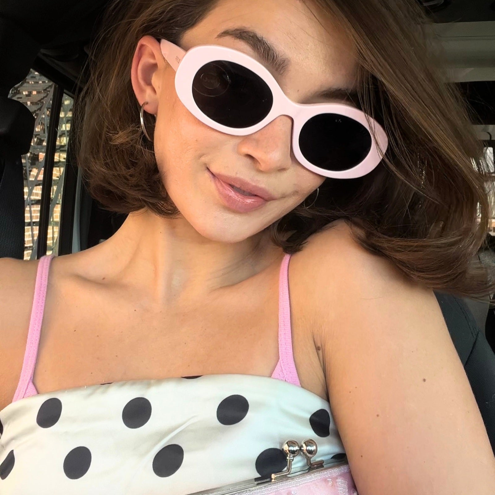 Womens | Lainey Sunglasses | Powder Pink | Grey Polarized Lenses