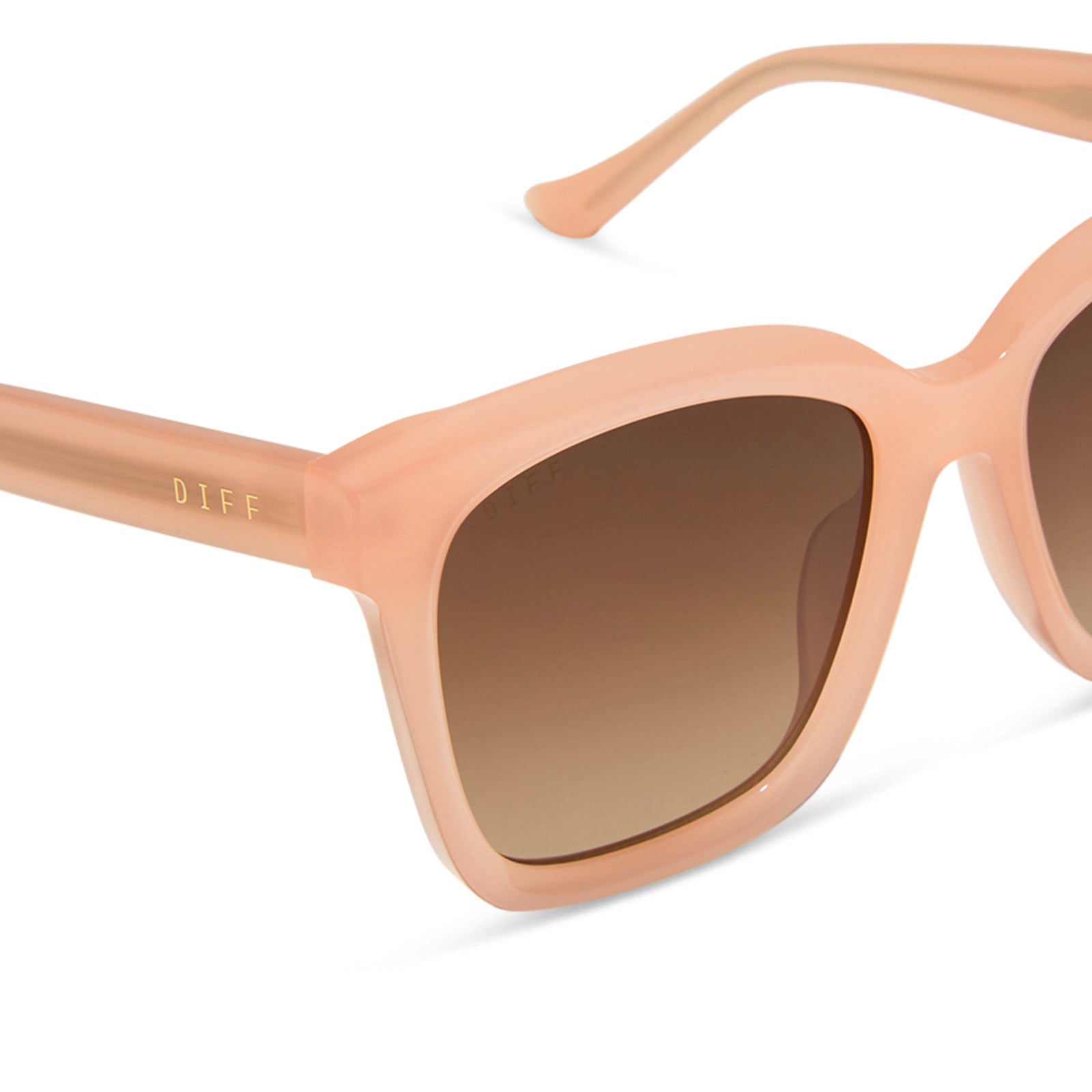 Womens | Meredith Sunglasses | Peach | Brown Gradient Polarized Lenses