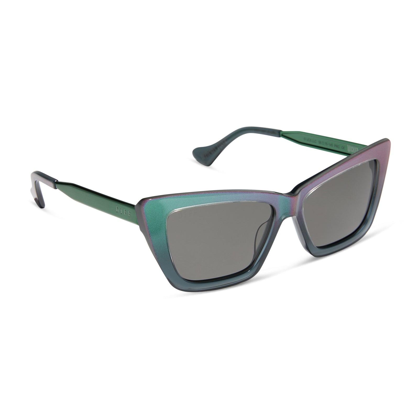 Womens | Elphaba Emerald Sunglasses | Enchanting Emerald To Black | Shadowy Grey Lenses