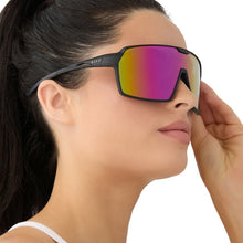 Unisex | Charge Sunglasses | Matte Black | Pink Rush Polarized Lenses