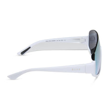Unisex | Blazer Sunglasses | Matte White | Lavender Polarized Lenses