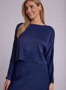 Dolman Sleeve Blouse - Dark Azure