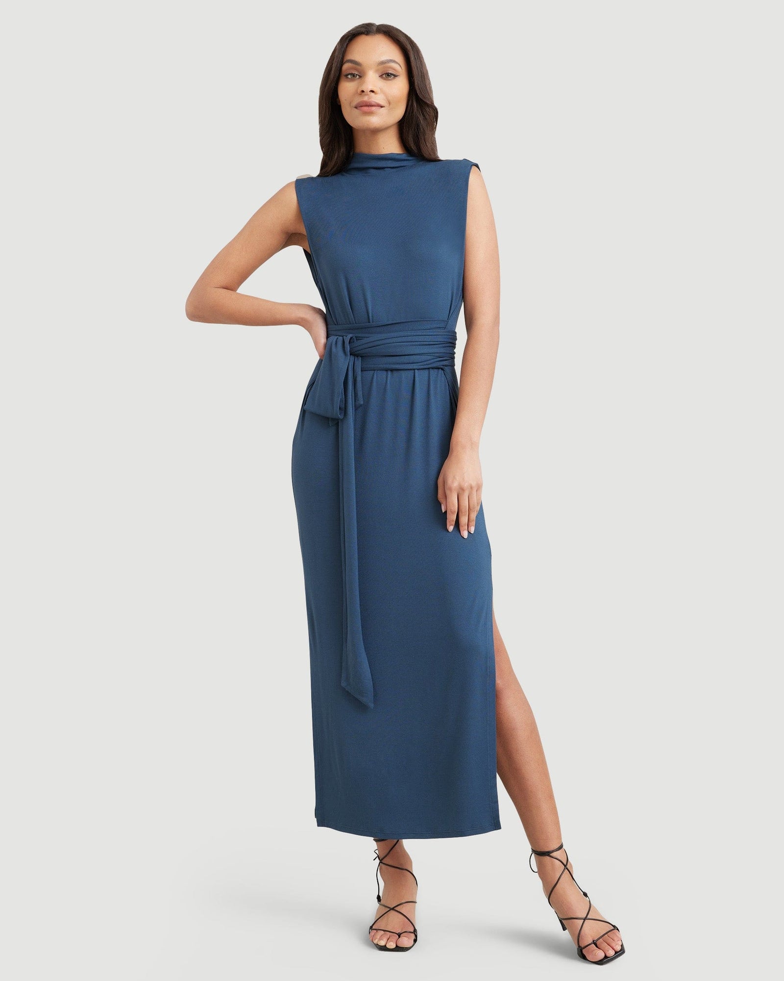 Sophia | Eden Sleeveless Tie-Front Dress in Size Small