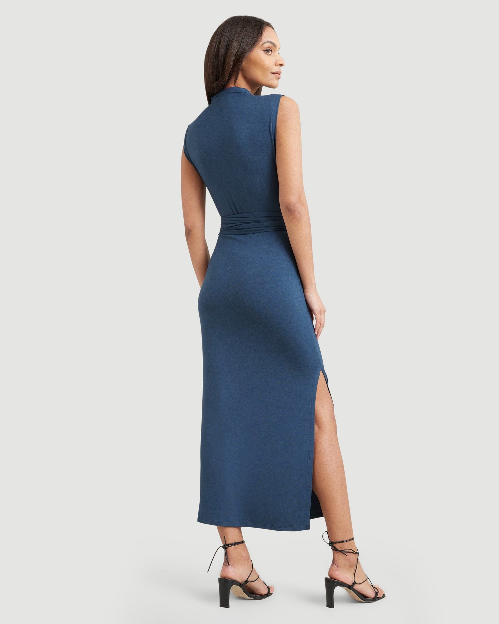 Sophia | Eden Sleeveless Tie-Front Dress in Size Small