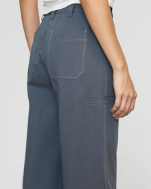 Bianca | Eleni Contrast-Stitch Straight Leg Pant in Size Small