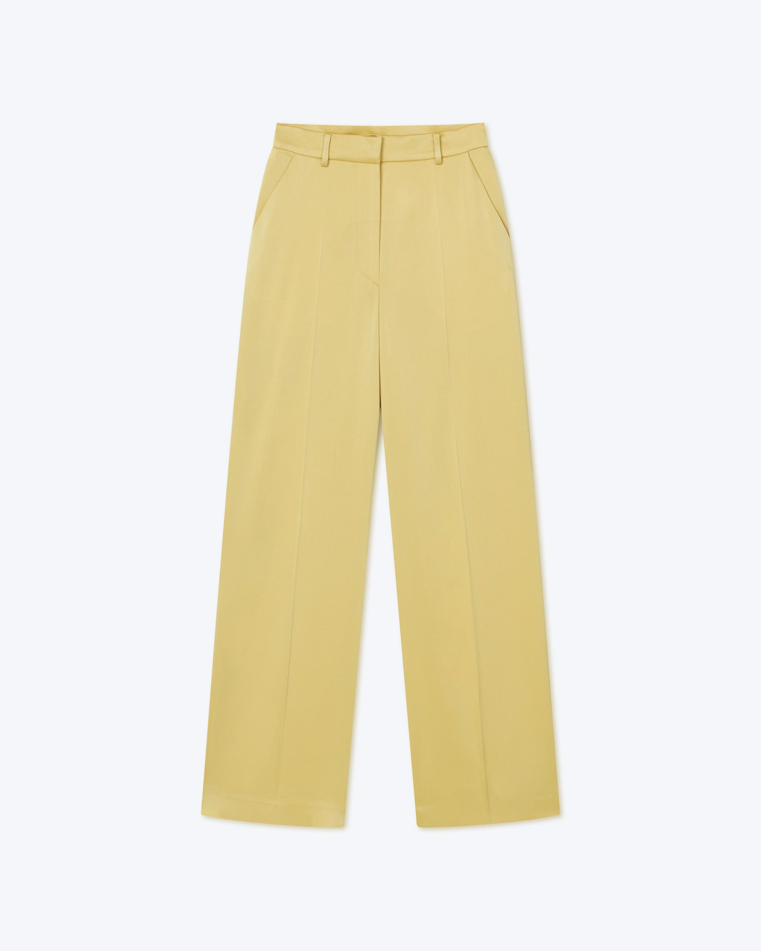 Womens | Kezia Slip Satin Pants | Yellow