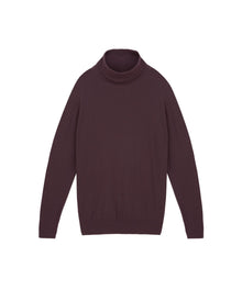 Mens | Rag Fine Knit Rollneck | Eggplant